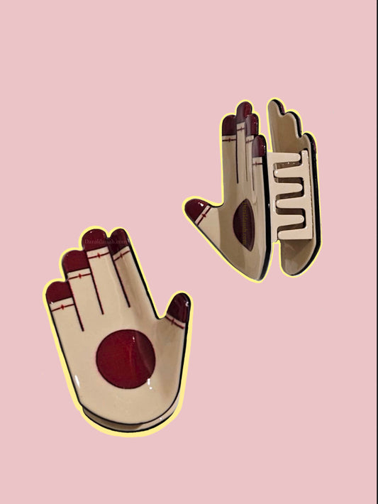Henna Hands - 2 Piece Hairclip Set